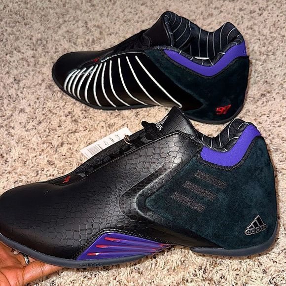 Adidas T-MAC 3 RESTOMOD basketball shoes black purple athletic NWT Retro main image 4